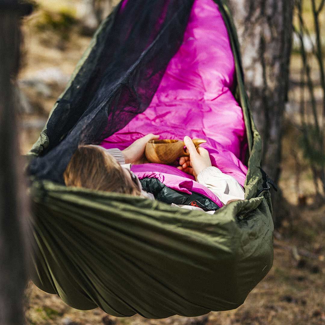 Halti Hammock - Riippumatto - Sleeping bag - Makuupussi - Kuksa