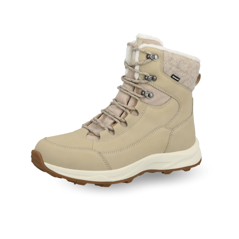 Duffus DX Dubbskor Dam från Halti: beige stövlar med GripmaxX Spike-sula och DrymaxX®-membran för kalla, våta dagar.