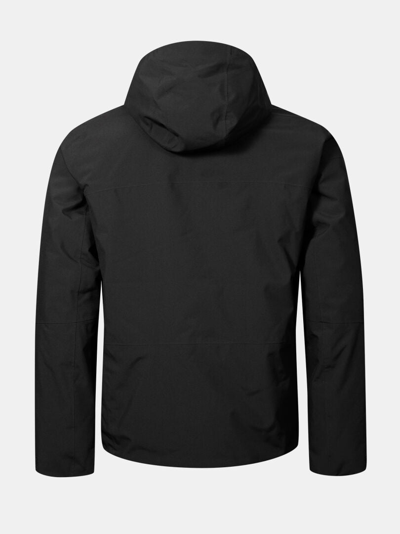 Halti Melvik DX Skidjacka Herr i svart med DrymaxX teknologi, fotograferad bakifrån mot en ljus bakgrund.