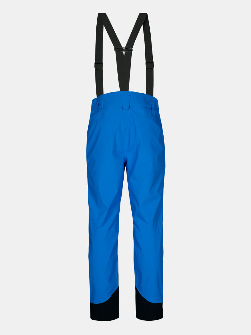 Carvey II DX Skidbyxor Herr by Halti i ljusblått med svarta hängslen, fotograferad bakifrån mot vit bakgrund.