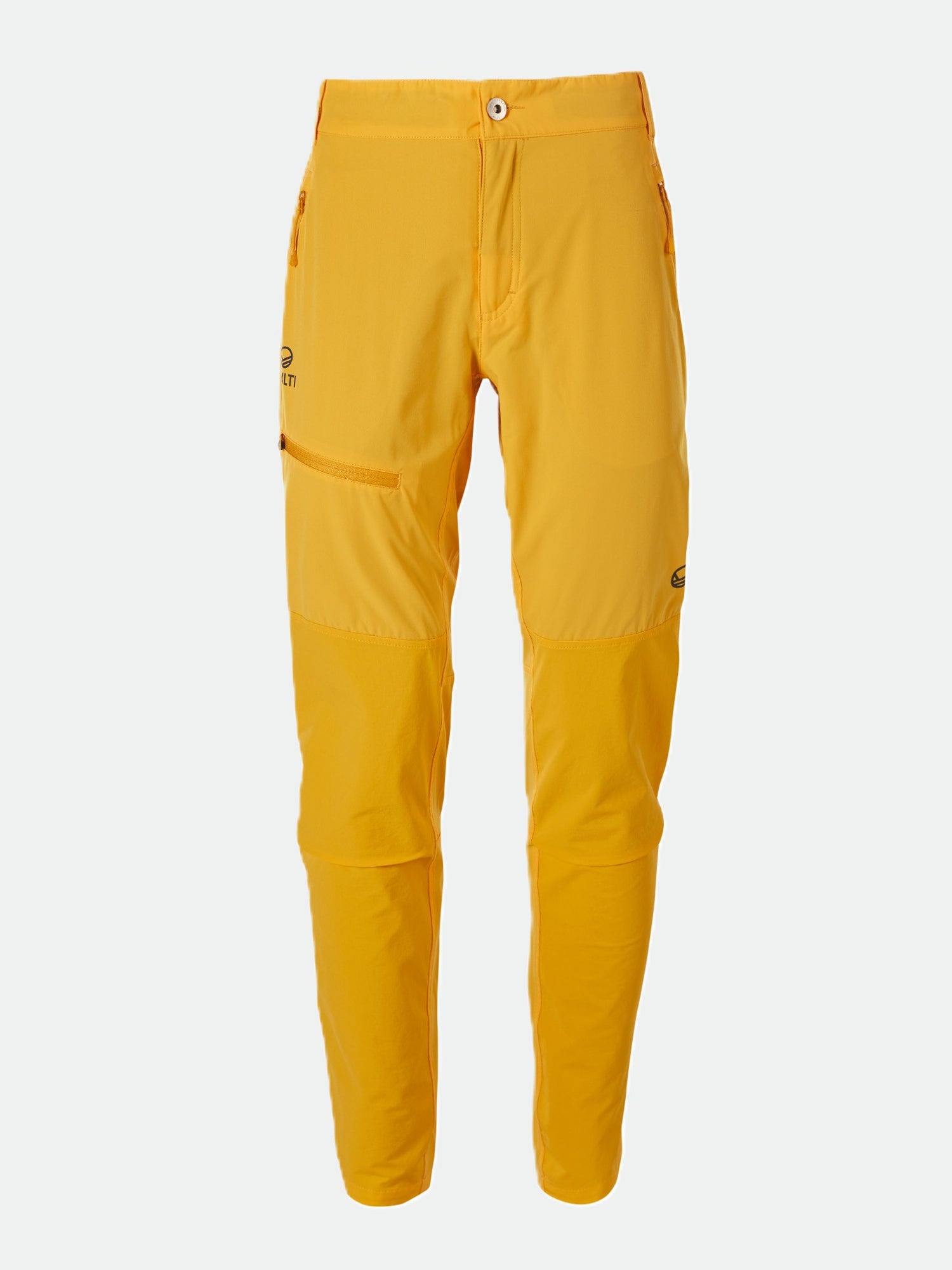 Ljusgul Halti Pallas Dam X-stretch Lite Byxor, tillverkad av snabbtorkande material, perfekt för utomhusbruk.