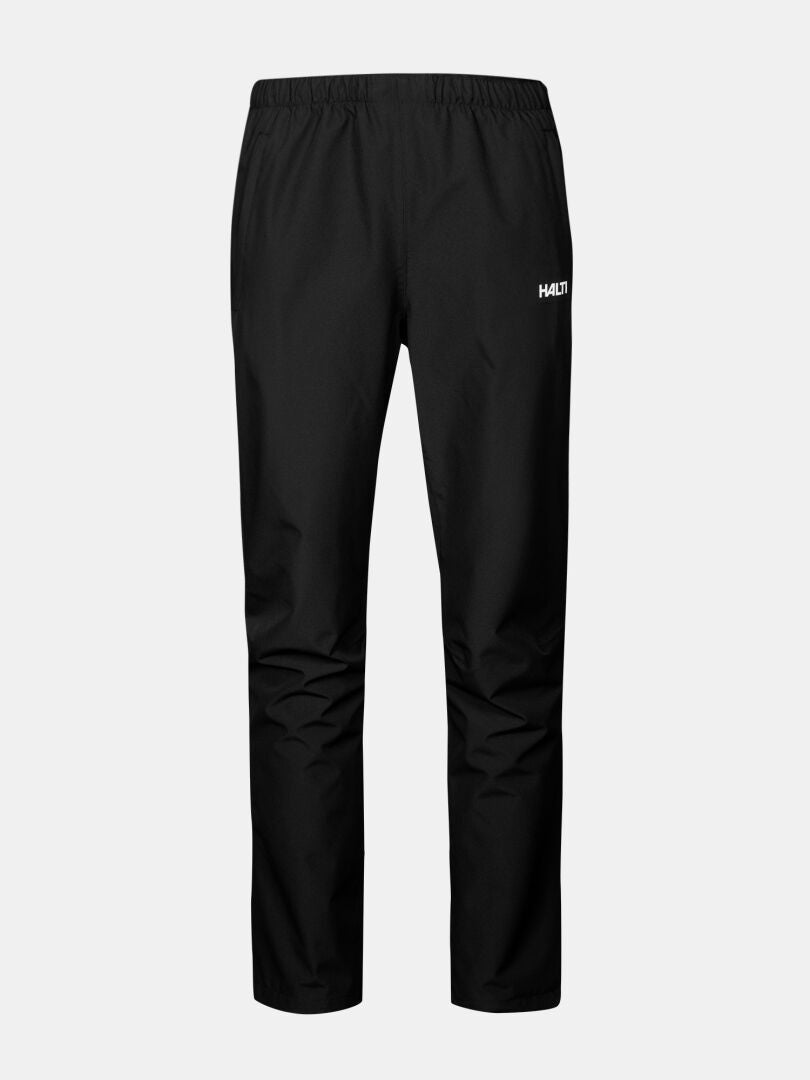 Halti Forter DX skalbyxor herr: svarta, elastisk midja, liten vit Halti-logo - perfekt för friluftsliv.