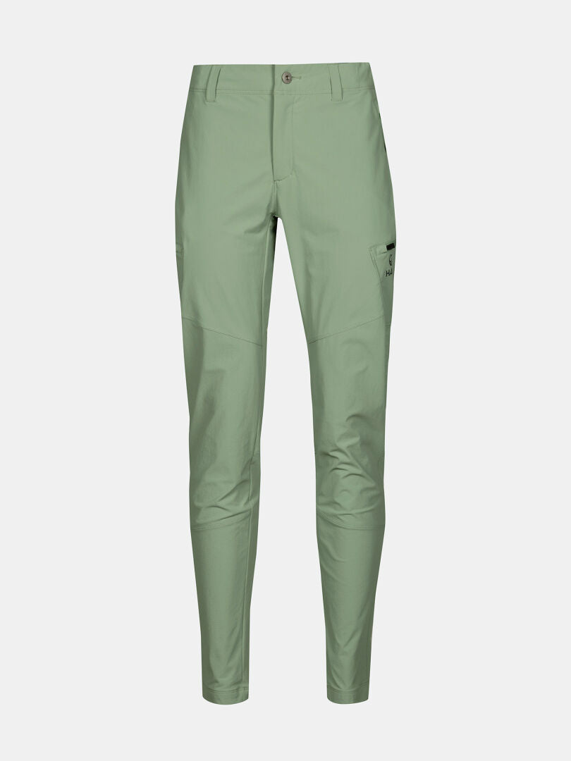 Halti Pallas Evo X-stretch Byxor Dam: smal passform, dragkedja, fickor – perfekt för friluftslivsäventyr i ljusgrönt.