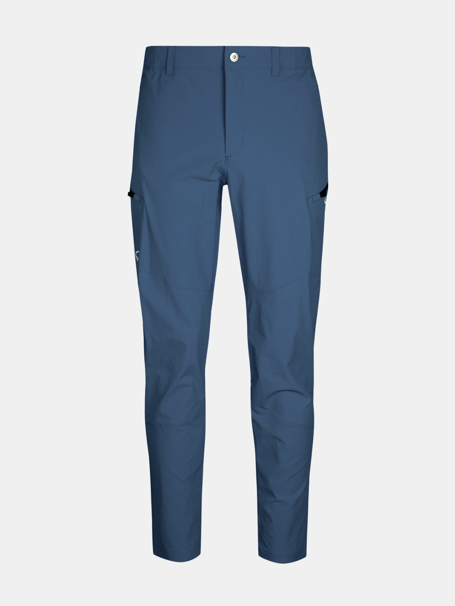 Halti Pallas Evo X-stretch herrbyxor med raka ben, knapp fram, bälteshällor och sidofickor – perfekt för promenader.