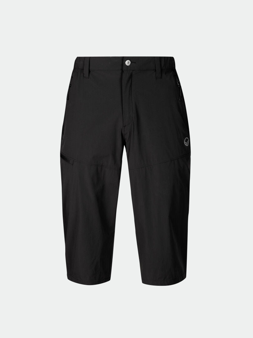 Halti Pallas Cool X-stretch Capribyxor Herr: svart, knälång, knappstängning, bälteshällor, fickor med dragkedja, knappstängning.