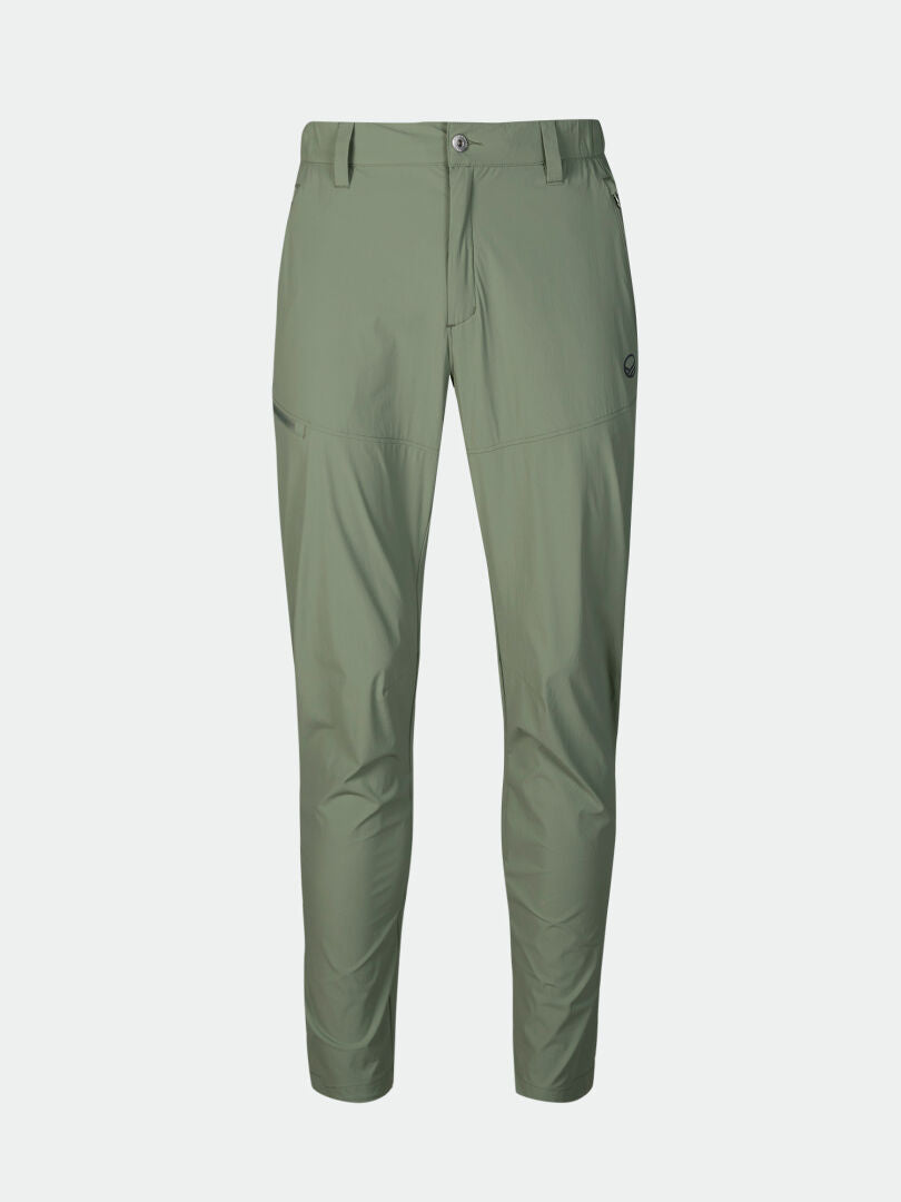 Halti Pallas Cool X-stretch Byxor Herr: ljusgröna, slim fit, snabbtorkande stretchbyxor – perfekta för utomhusäventyr.