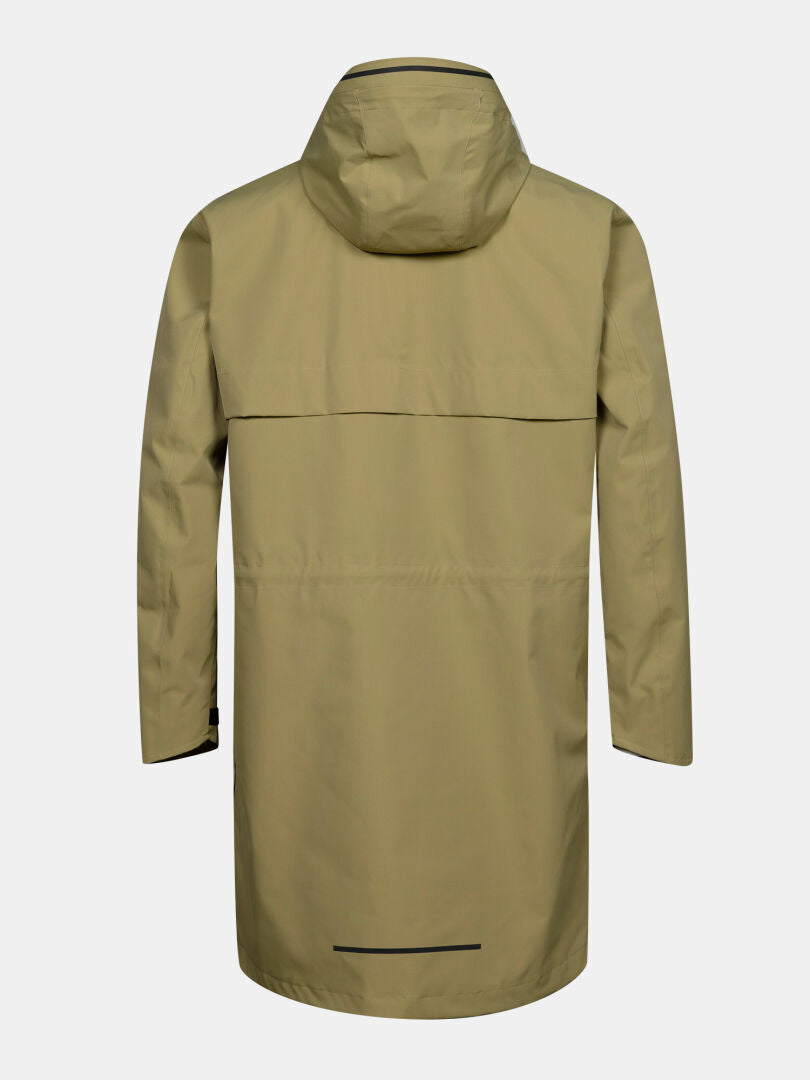 Tokoi II DX Parkajacka Herr från Halti i khaki, sedd bakifrån – perfekt för regniga dagar i stan.