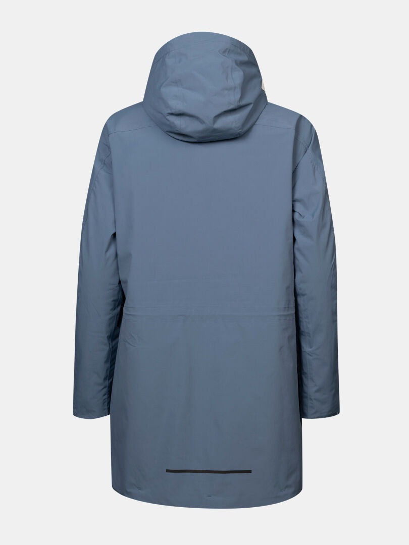 Halti Kortteli DX Insulated Parka Dam visas bakifrån mot en enfärgad vit bakgrund.