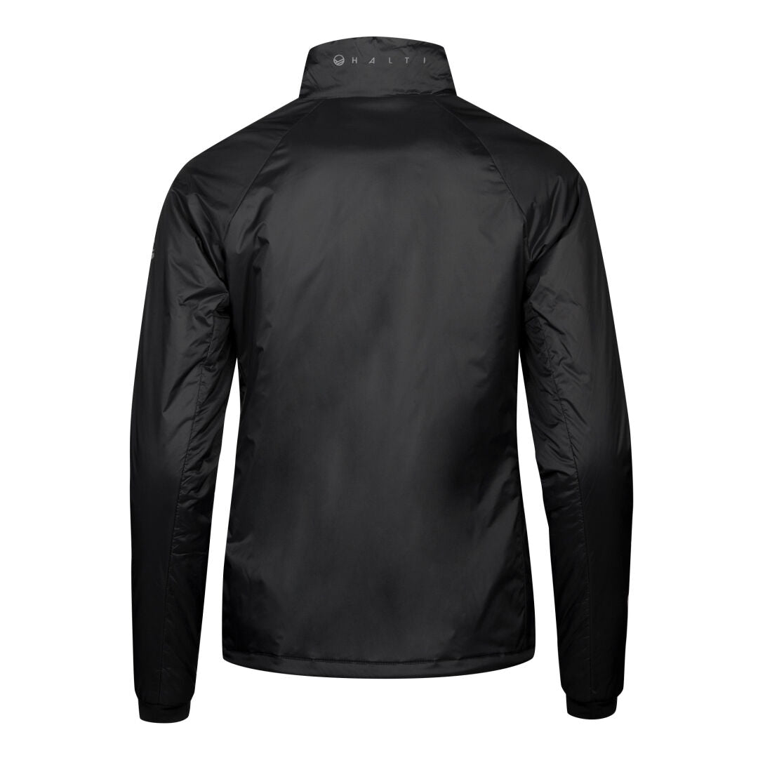 Halti Neon Jacka Dam: svart långärmad jacka med hög krage, diskret märkning och återvunnet PrimaLoft® Utility.