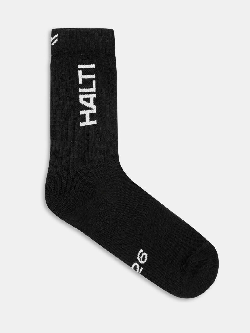 1976 Strumpor by Halti är en enkel svart vandringsstrumpa med