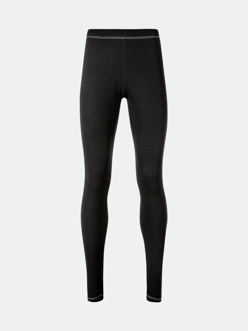 Halti Neva Merinoull Underställsset Dam: svarta, hellånga leggings i merinoullblandning med elastisk midja.