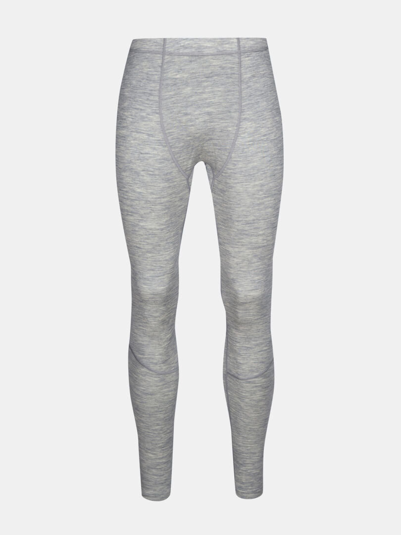 Ett par ljusgrå Halti Hossa II Merino Underställ Set Herr leggings mot en enfärgad vit bakgrund.