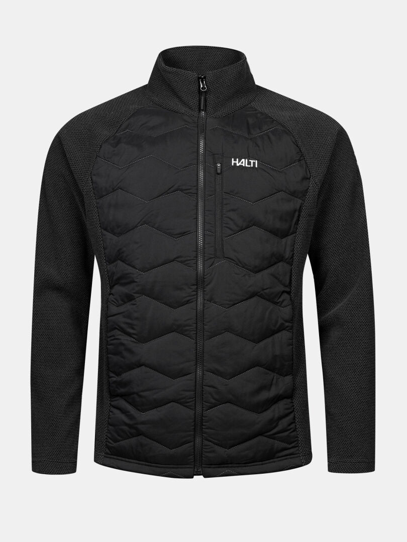Halti Suomis Hybrid Mellanlager Herr: quiltad framsida, vindtäta paneler, bröstficka, logotyp uppe till vänster på bröstet.
