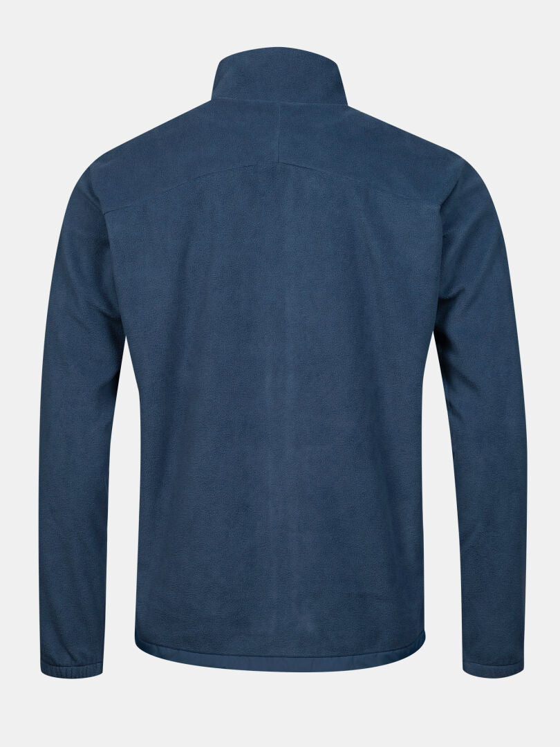 Halti Robin Fleece Jacka Herr i marinblått, visad bakifrån med hög krage och en enkel design i friluftslivsstil.