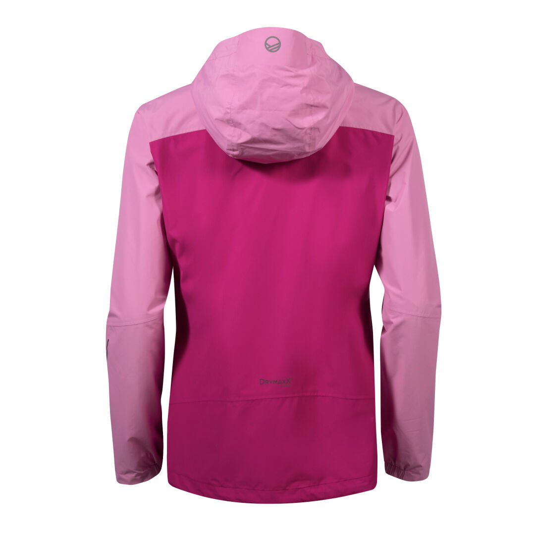 Halti Fort DX Skaljacka Dam är en tvåfärgad rosa huvjacka med långa ärmar, logotypdetalj och återvunnen polyester.