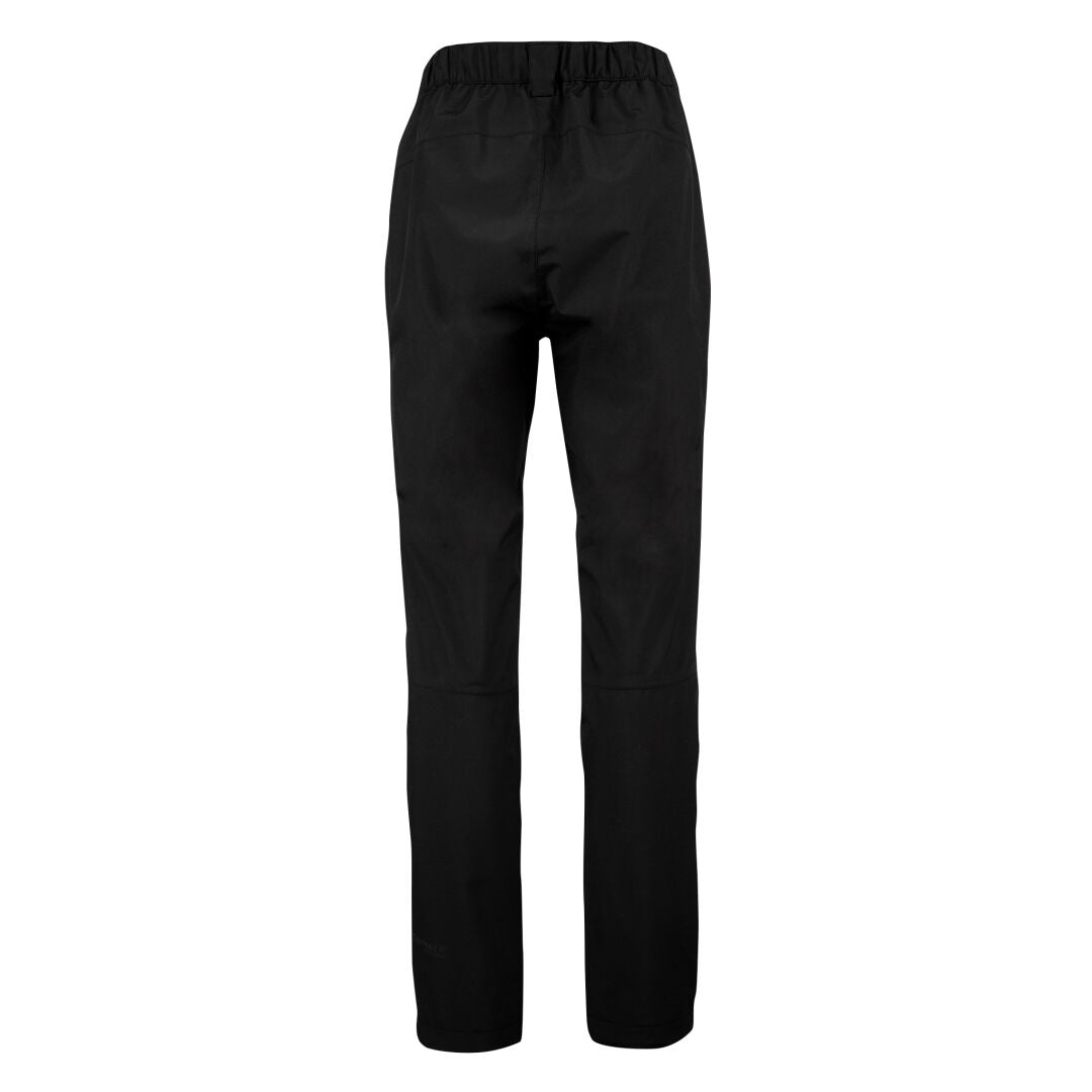 Halti Koski Dam Skalbyxor: svart, raka ben, återvunnen polyester, resår i midjan, visad bakifrån.