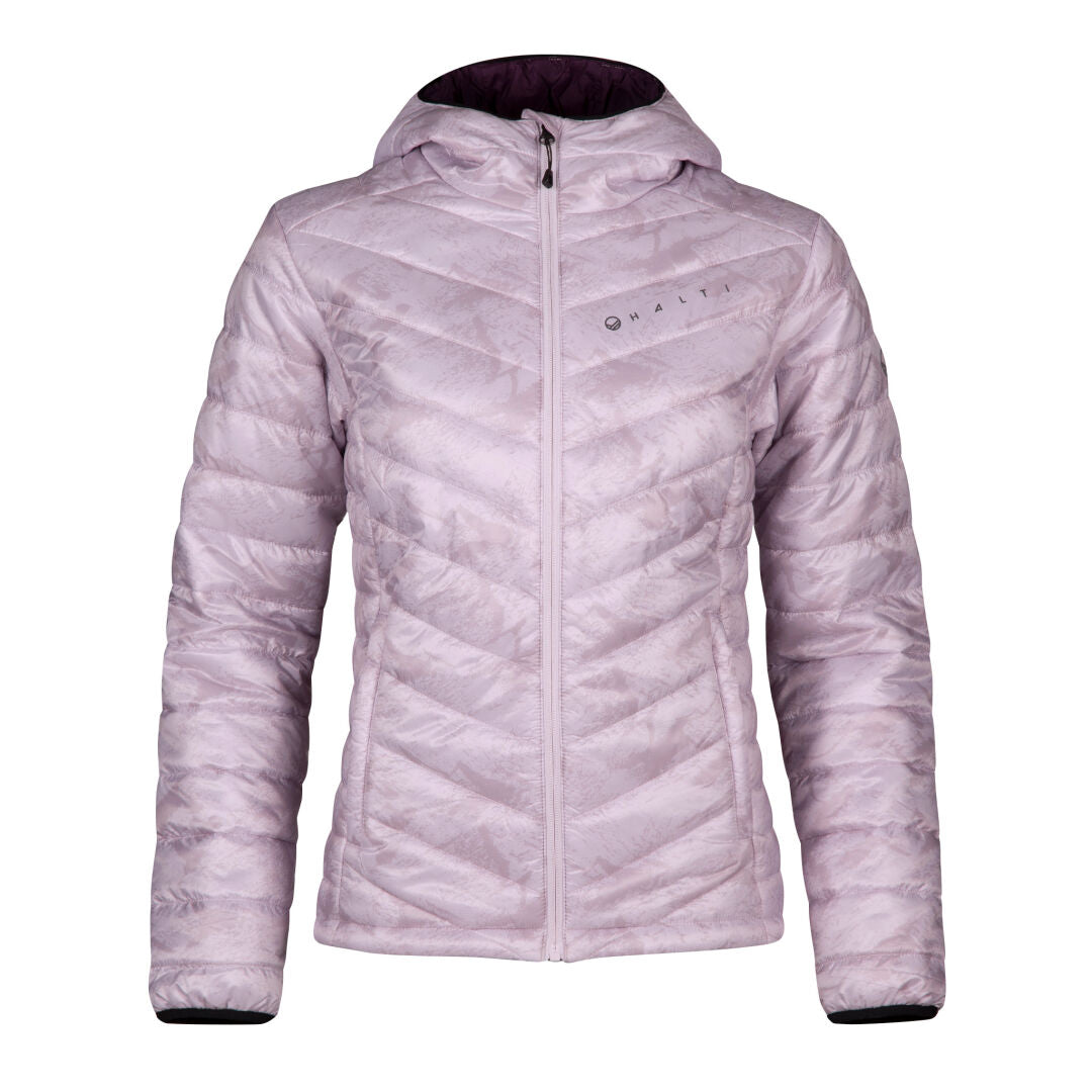 Ljuslila Element Jacka Dam från Halti med Microtherm®-fyllning, huva och svarta ärmslut.