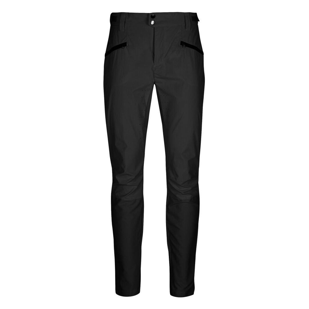 Halti Tracks X-stretch Byxor Dam: Byxor med smal passform, framfickor med dragkedja och knappstängning, perfekt för cykling.