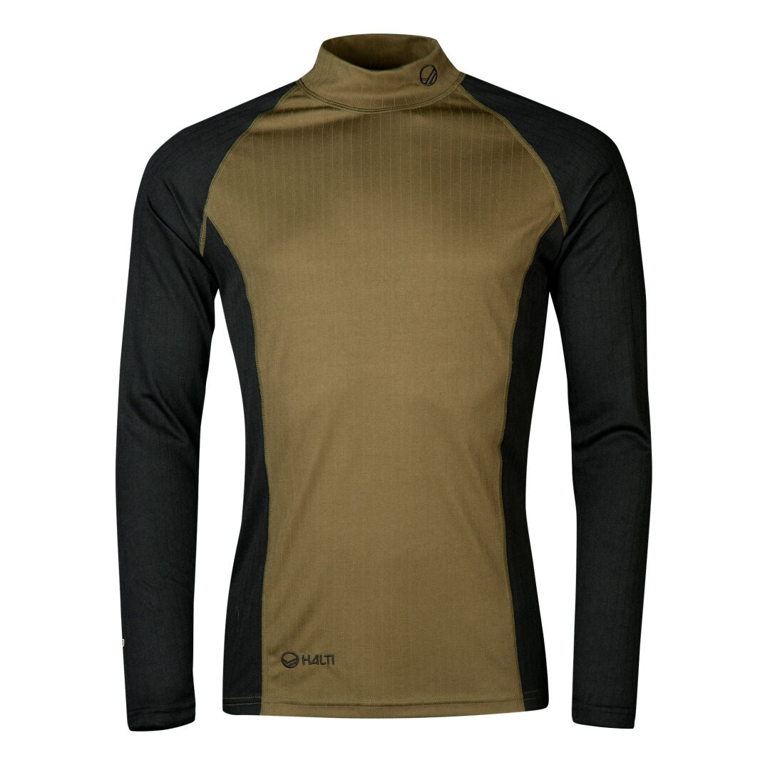 Halti Dual Underställ Set Herr: långärmat, tvåfärgat och andningsbart i återvunnen polyester med Halti-logo.