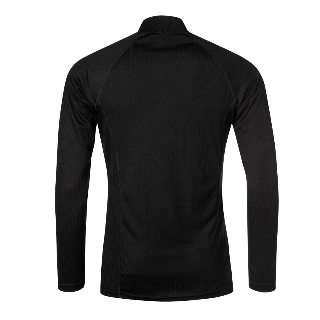 Halti Dual Underställ Set Herr i svart, visat bakifrån, har långa ärmar och återvunnen polyester.