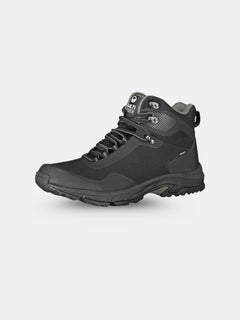 Halti Fara2 DX Mid Outdoorskor Dam är en svart och grå vattentät vandringssko med snörning, mesh och GripmaxX Antislip-sula.