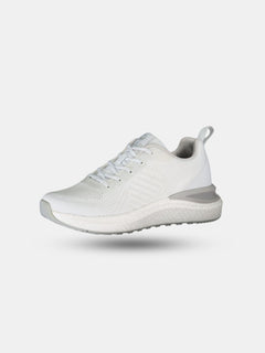 Halti Gale Sneaker Herr: vit, mesh-ovandel i återvunnen polyester, BoomaxX Energy-sula, snörning, dragflik.