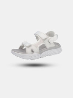 Halti Pursuit Sandal: vit sandal med öppen tå, justerbara remmar och anatomiskt formad EVA-fotbädd.