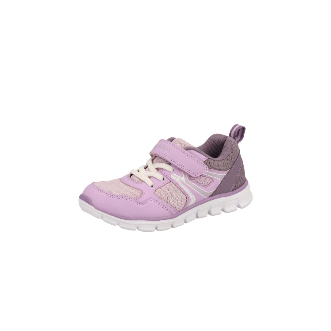 Halti Galahad Sneaker Junior är lila och rosa med vita snören, kardborreknäppning och en vit Phylon-sula.