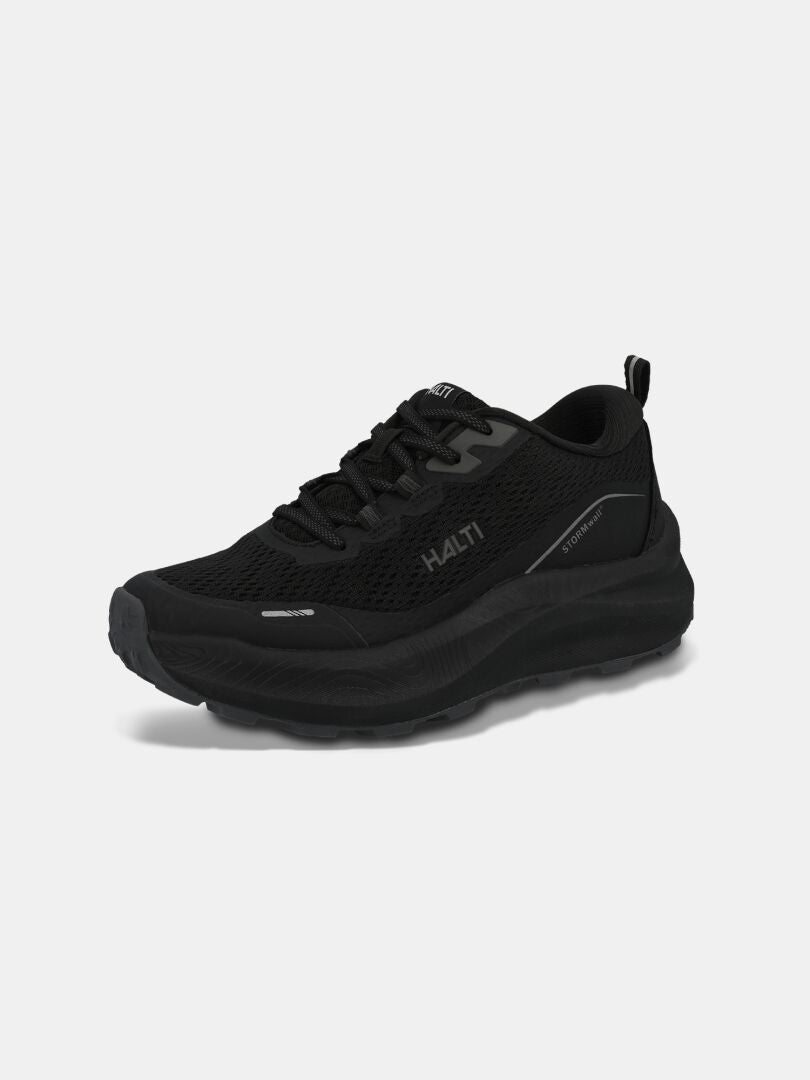 Halti Rapid 2 Sneaker Dam-svart sportsko i mesh med Phylon-mellanlägg, Halti-varumärke, på vit bakgrund.