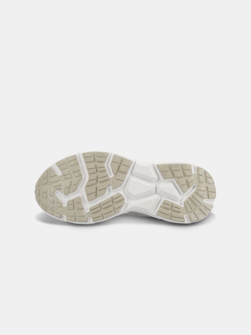Nedersta delen av Halti Tove Sneaker Dam-sula i vitt/beige, med geometriskt mönster för ökad komfort.