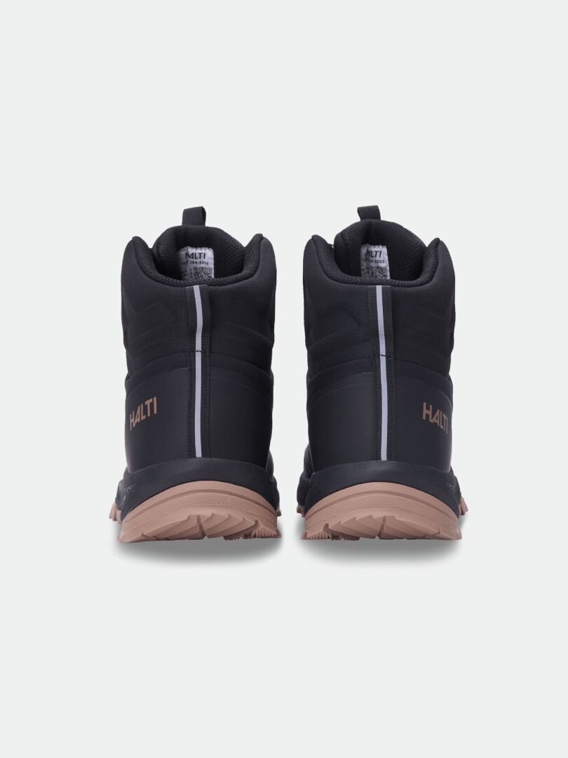 Halti Fara 4 DX Mid damskor med beige sulor, vattentäta friluftsskor – perfekta för dina utomhusäventyr.