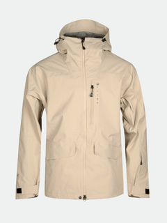 Halti Settler 3L DrymaxX skidjacka herr, beige med huva, justerbara muddar, vattentät och vindtät.
