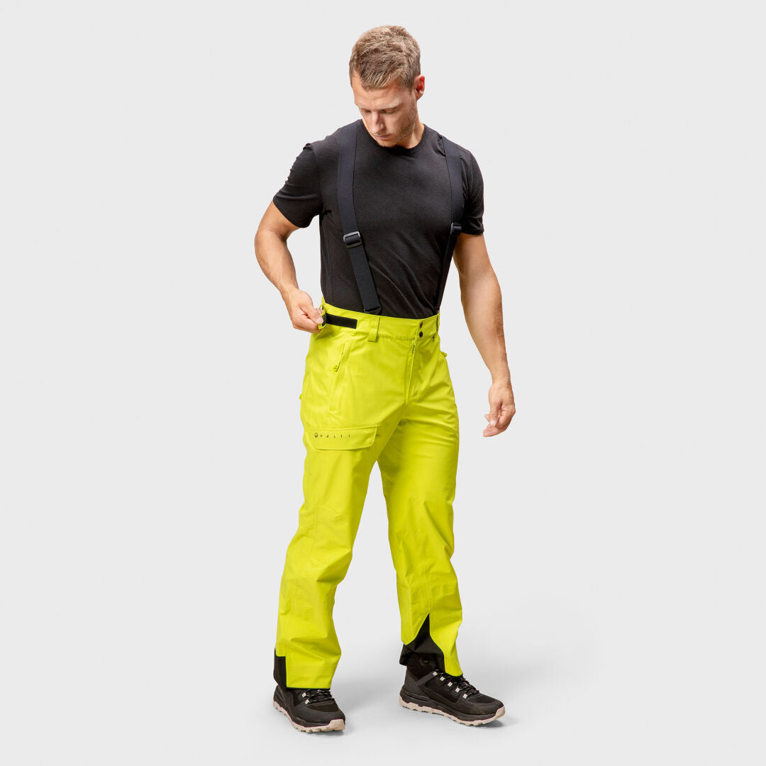 Halti Settler men's ski pants yellow - Miesten Vedenpitävät, Tuulenpitävät, Hengittävät Lasketteluhousut - Waist