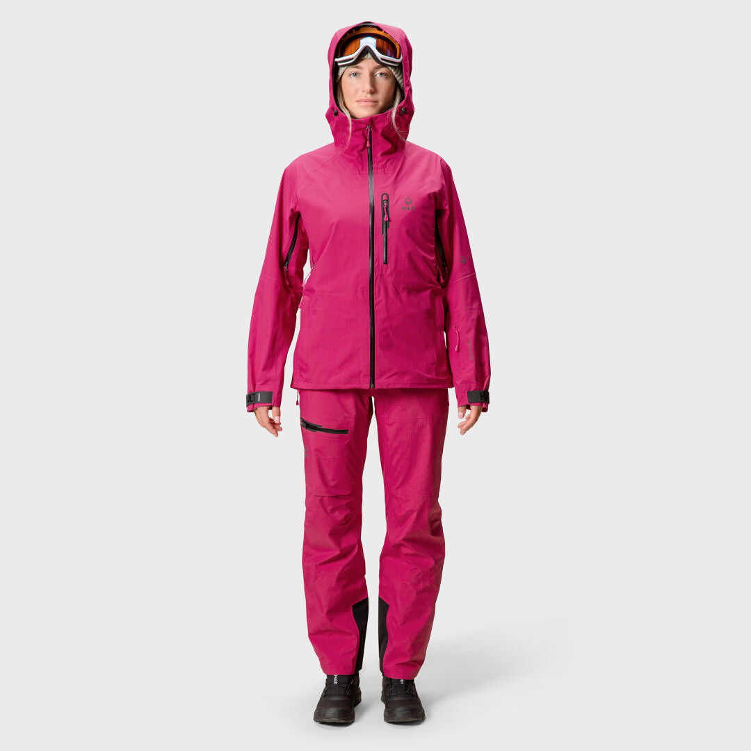 Halti Alpine Naisten 3L DrymaxX Kuoritakki ja Housut Pinkki - Laskettelu - Ski Touring - Lumilautailu - Shell Jacket Pink - Skiing - Snowboarding