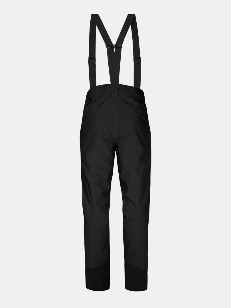 Halti Carvey II DX skidbyxor herr, återvunnen polyester, med hängslen på vit bakgrund.