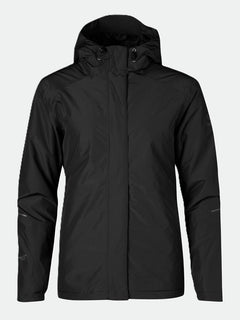 Halti Fort Dam Warm Skaljacka är en svart, vattentät, långärmad jacka tillverkad av återvunnen polyester.