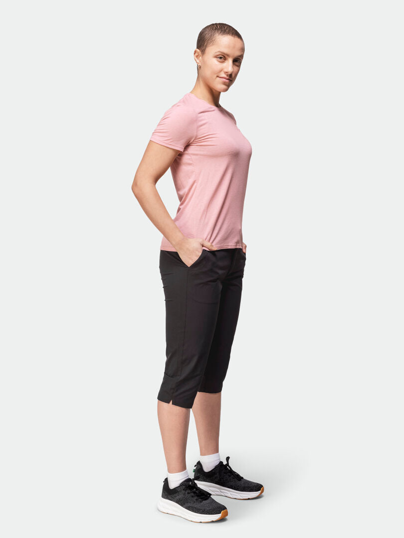 halti tuntu merino shirt short sleeves blue