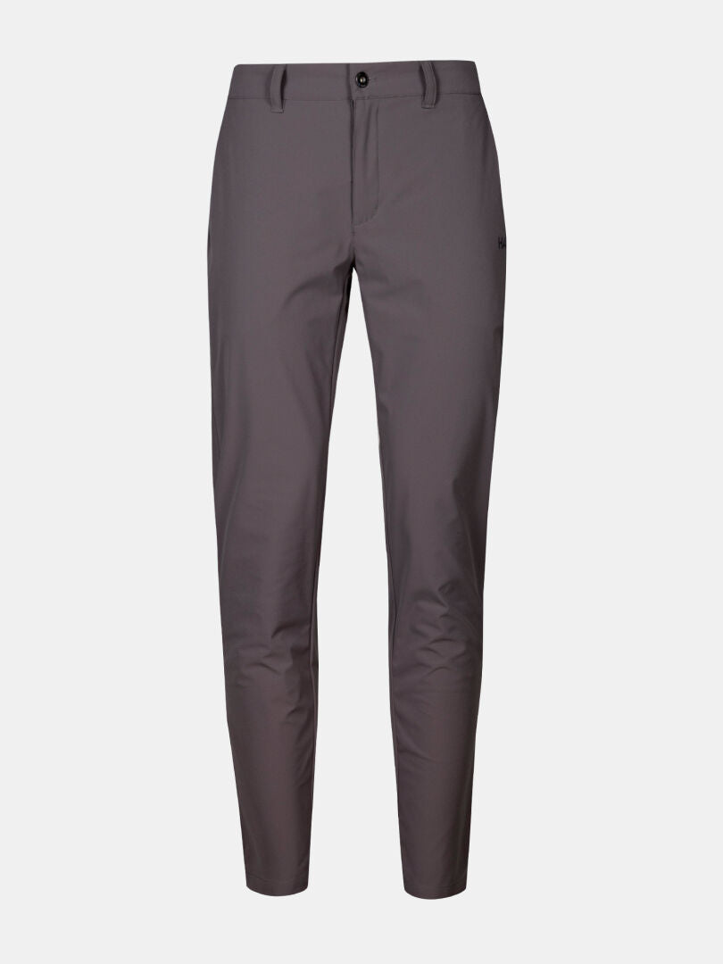 Halti Drive X-stretch Chinos Dam: rakt skuren grå chinos med bälteshällor och sidofickor i tekniskt material.