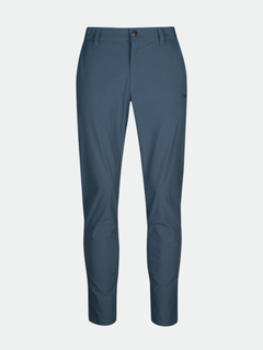Halti DriveX-stretch chinos herr i blått med knapp och dragkedja, raka ben, visade framåtvända mot enfärgad bakgrund.