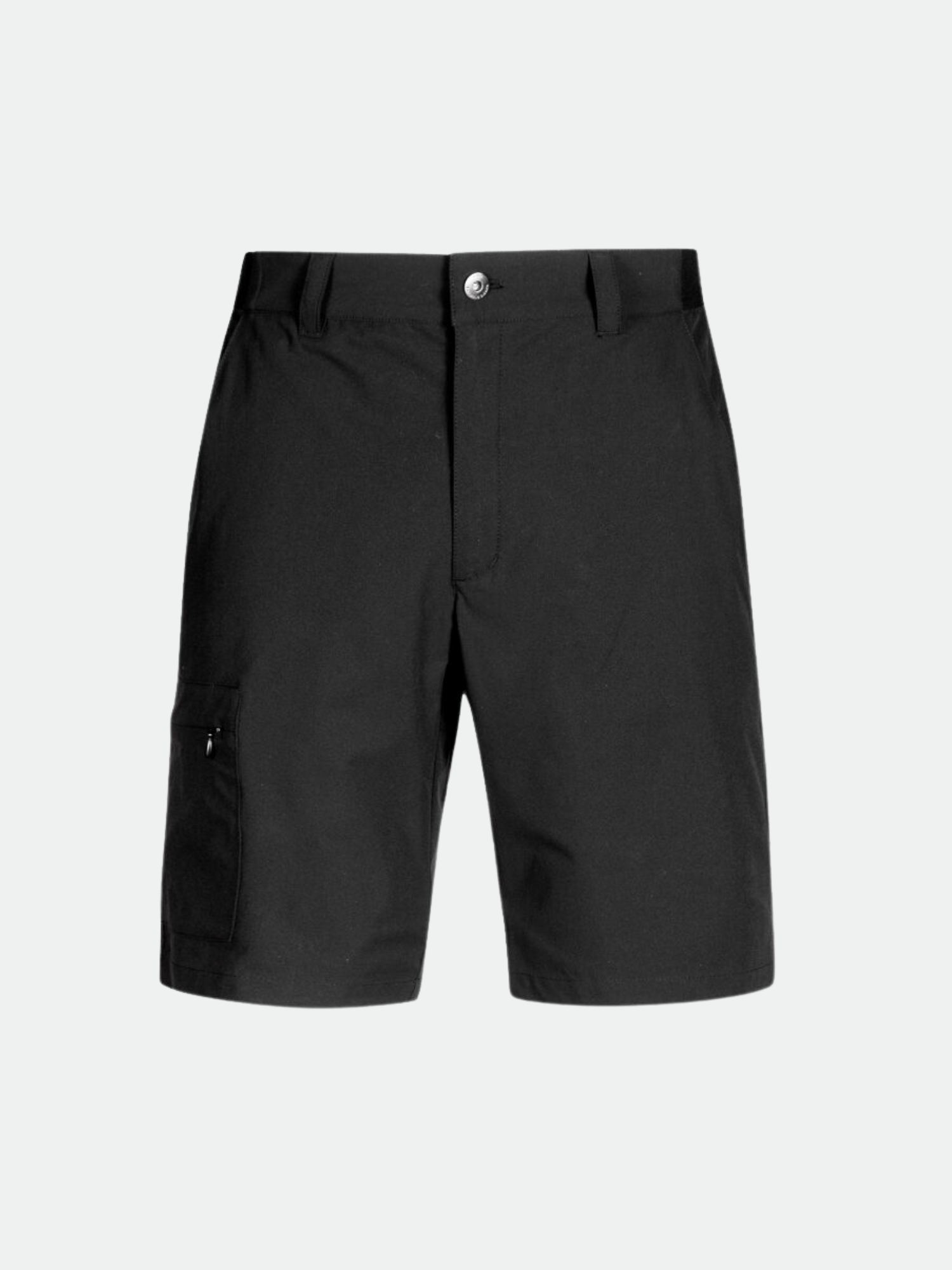 Halti Drive X-stretch Shorts Herr i svart, knälånga, med knapp fram, bälteshällor och sidoficka.