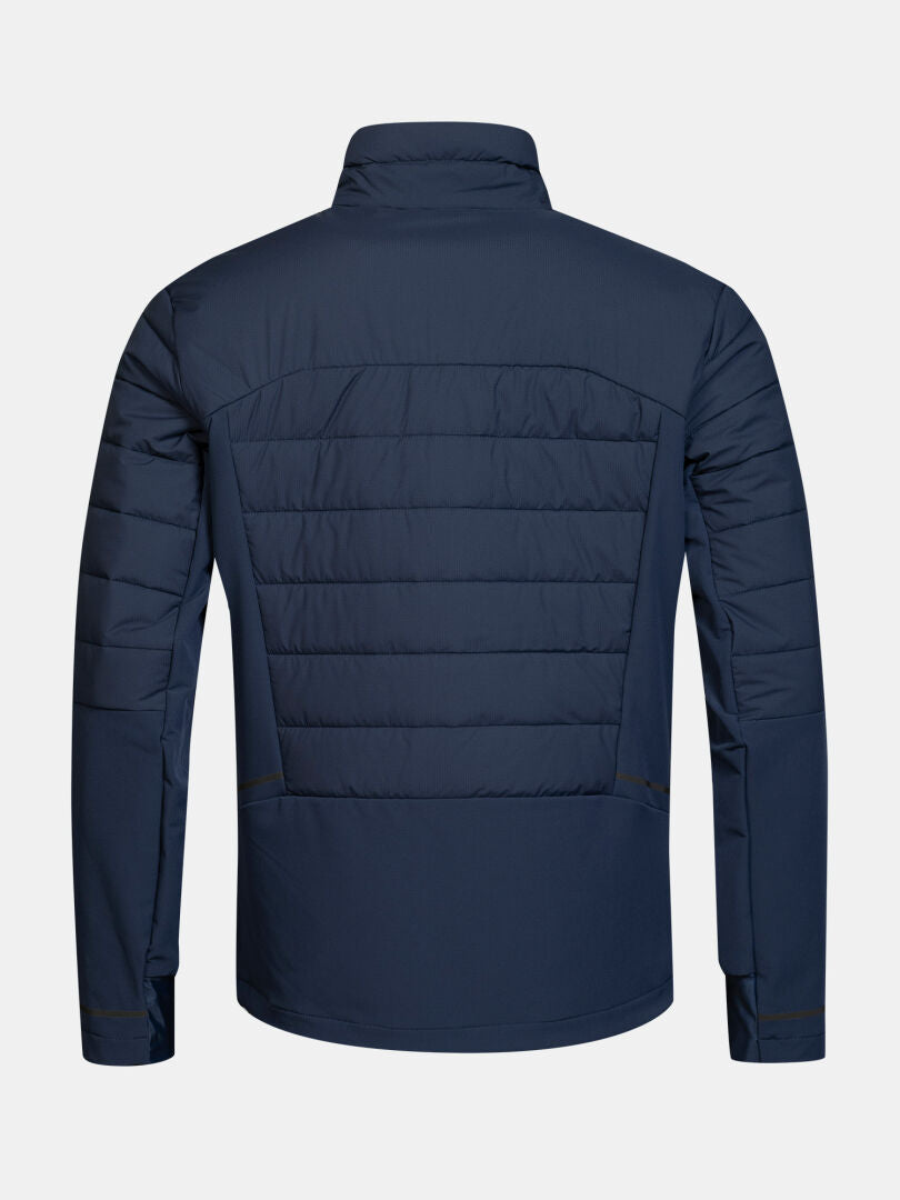 Halti Valimo Hybrid Insulation Jacka Herr i marinblått, långärmad, avbildad bakifrån mot en vit bakgrund.