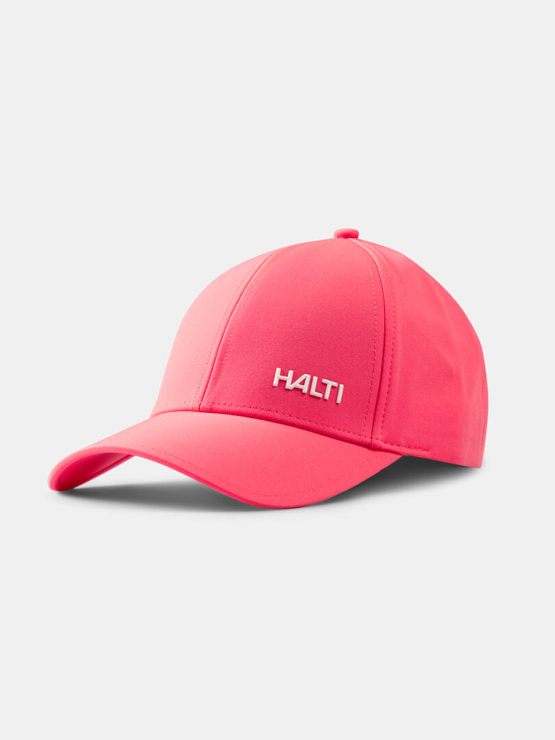 Halti Mattas Baseball Keps är ljusrosa med Quick Dry Stretch och UPF 50+ skydd, broderad med Halti.