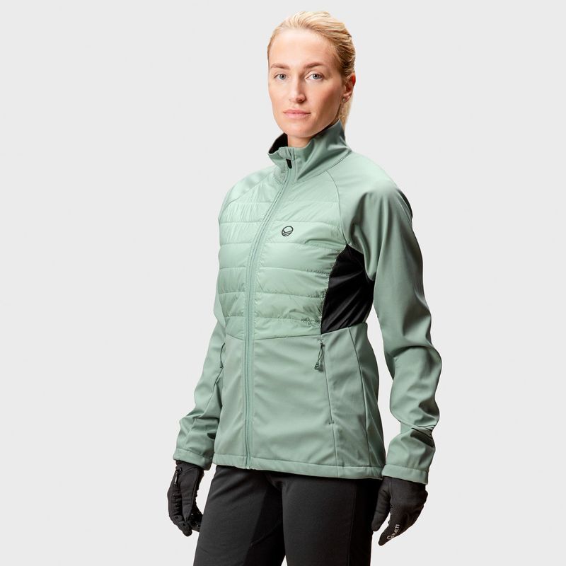 Halti Hybrid Lämmin Naisten Hiihtotakki - Vihreä - Women's XCT Jacket