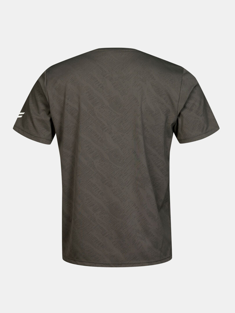 Halti Oulanka T-skjorta Herr är en enfärgad mörkgrå herr-T-shirt med Active Dry-tyg och ett subtilt texturerat mönster.