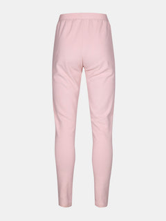Bakifrån Halti Trone Fleece Byxor Dam, ljusrosa, hög midja och mjuk - perfekt för en aktiv livsstil.
