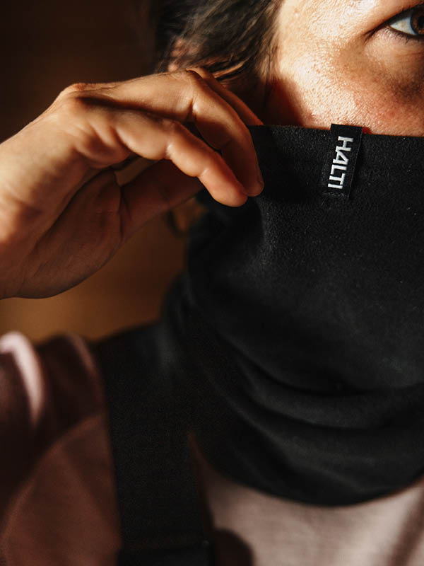 Halti Svart Tublalsduk i fleece