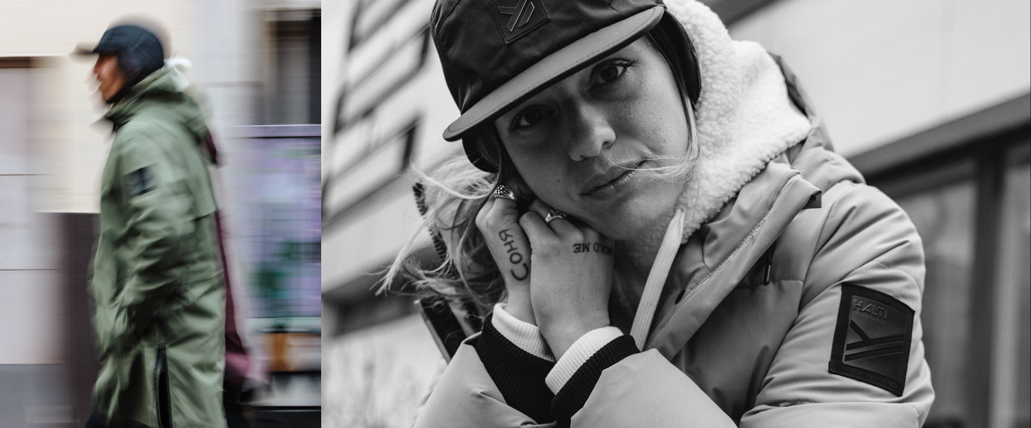Halti Streetwear-look – man och kvinna i urban höst- och vinterstil från Kallio by Halti