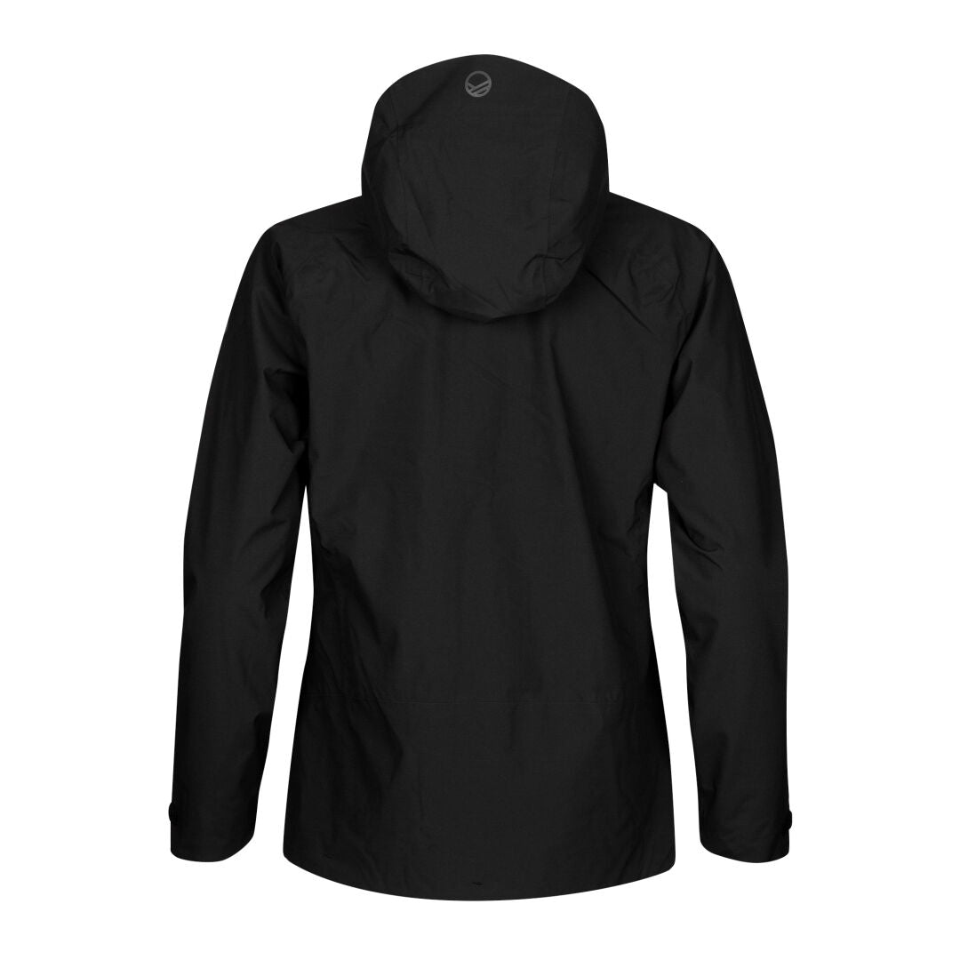 Halti Alma Dam DrymaxX skaljacka i återvunnen polyester, visum bakifrån mot vit bakgrund.