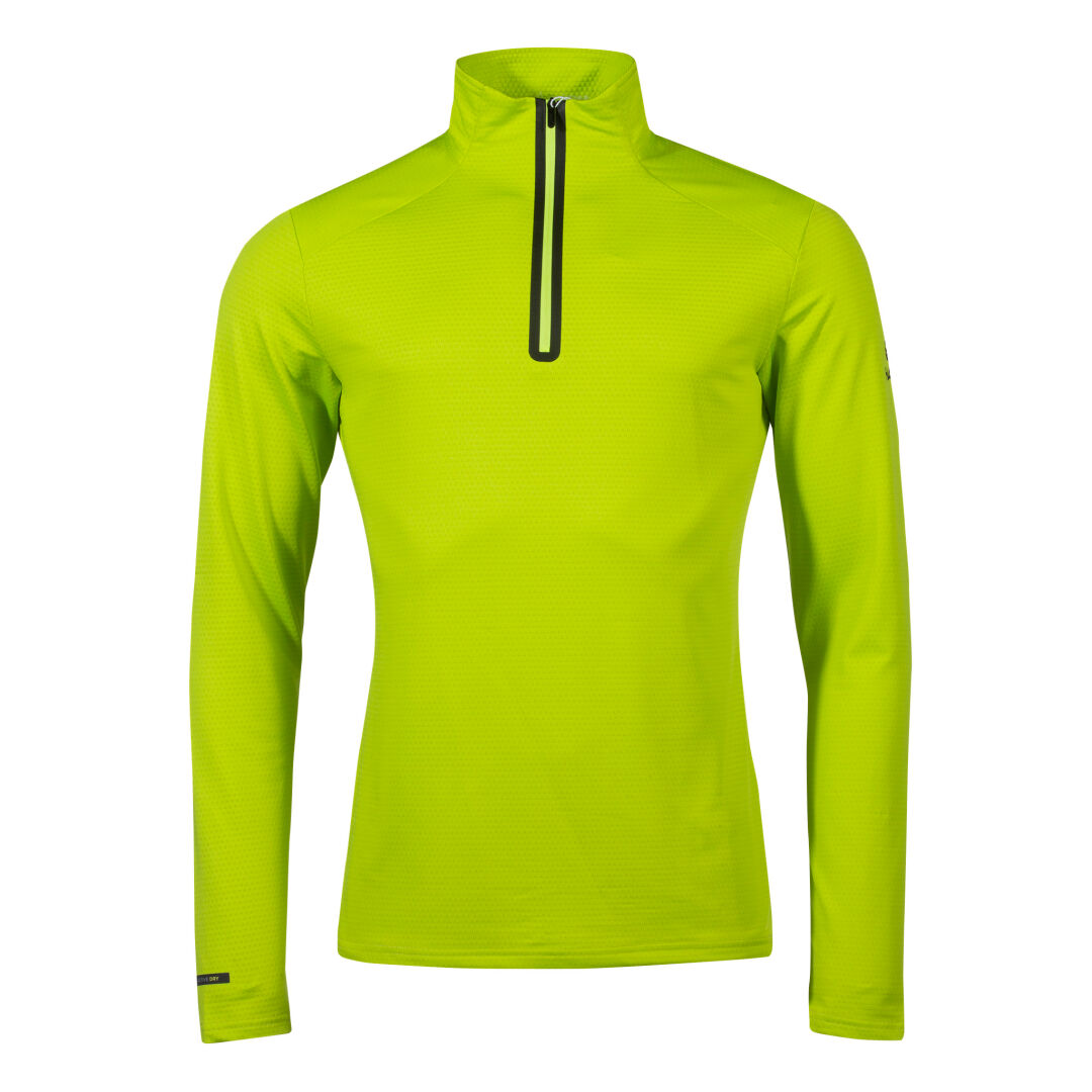 Halti Moodi men’s half zip shirt acid lime green